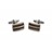 P048-OT · Stone cufflinks · Brown And Silver · 14.90€