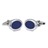 P079-01-NEW · Oval Sodalite Stone Cufflinks · Blue And Silver · 19.90€