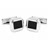P111-01 · Blue stone square cufflinks · Blue And Silver · 17.90€