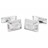 P114-MOP · Stone rectangular cufflinks · White · 19.90€