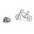 PIN-04 · Spillette con forma di bicicletta da corsa · Argento · 5,95€