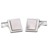 PL55814-PN · Boutons de manchette carrés avec nacre · Argenté et Blanc · 104,90€