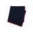 PLN-FLOR-10 · Pañuelo de bolsillo de lana con flores y borde rojo oscuro · Azul y Rojo oscuro · 19,90€