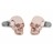 PLT-F405G · Silver Skull Cufflinks · Pink · 144.90€