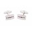 X004-08 · Crystal cufflinks · Pink And Silver · 14.07€