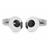 X021-00 · Black cristal cufflinks · Black And Silver · 14.90€