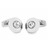 X021-BL · White cristal cufflinks · Silver And White · 14.90€