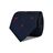 Y-37383-10 · Blue jacquard silk tie with red clovers · Dark blue · 39.90€