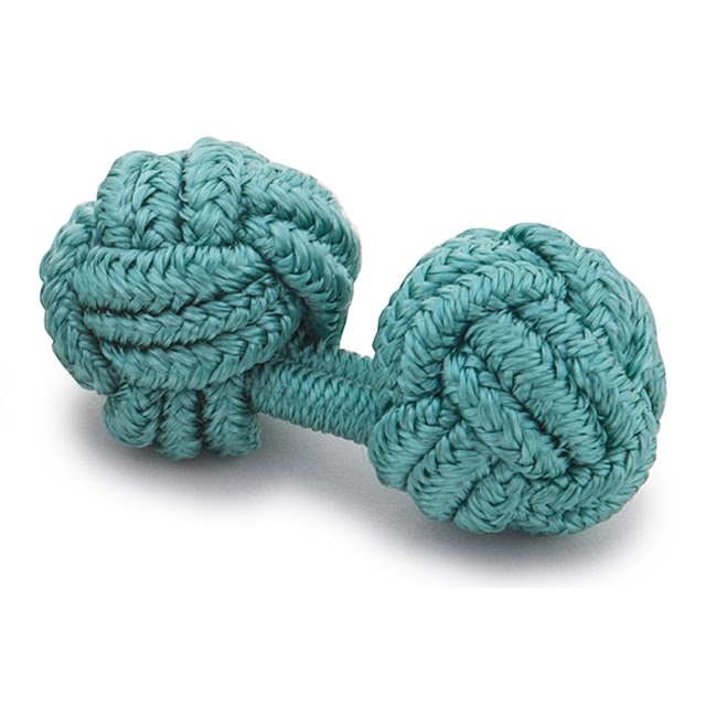 RAYON KNOT CUFFLINKS TURQUOISE COLOR