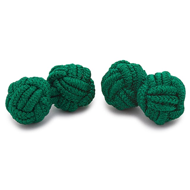 RAYON KNOT CUFFLINKS GREEN COLOR