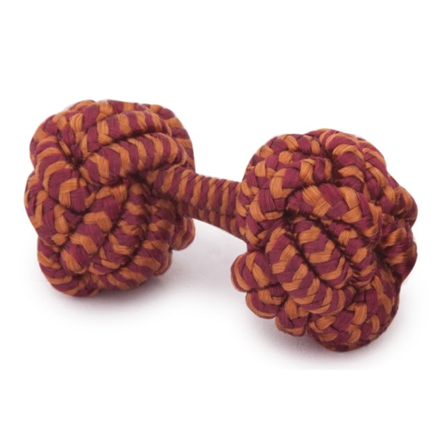 RAYON KNOT CUFFLINKS BROWN AND BURGUNDY COLORS