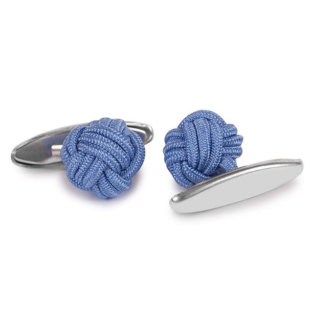 GEMELLI DA POLSO NODI ELASTICI BLU