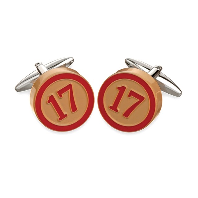 GEMELLI DA POLSO NUMERO TOMBOLA 17