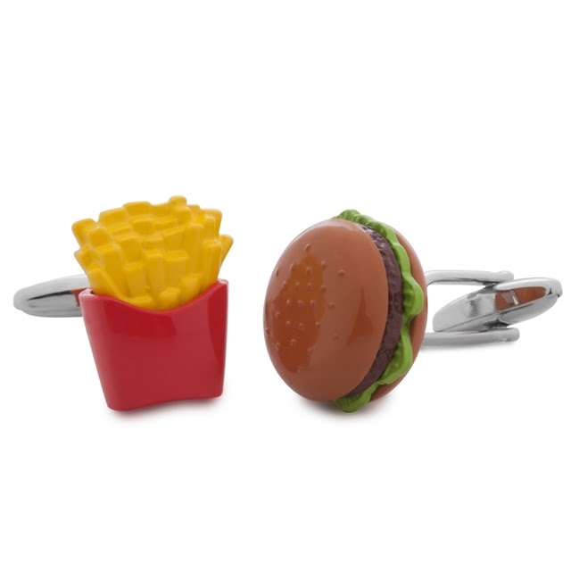 BURGER AND FRENCH FRIES CUFFLINKS
