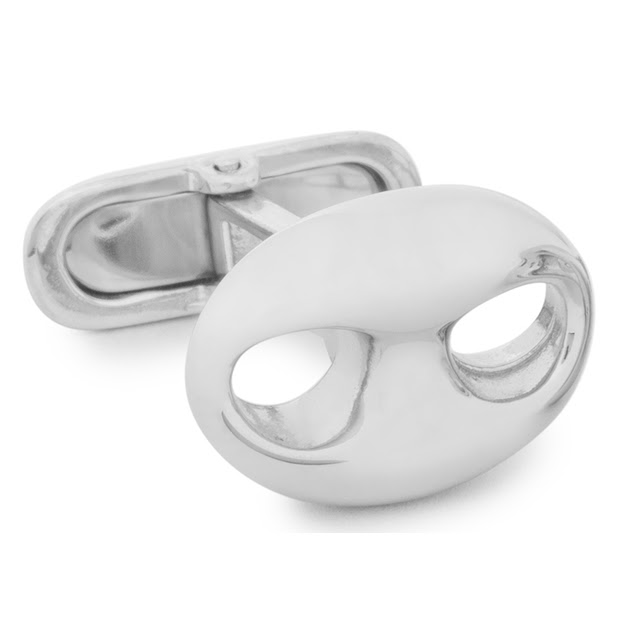 BOUTONS DE MANCHETTE EN ARGENT 925 AVEC COUVERTURE DE PALLADIUM